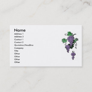 Carte de visite de vignes de raisin