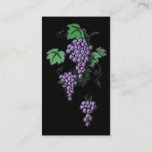 Carte de visite de vignes de raisin (Dos)