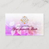 Carte de visite de vignes florales rose et crème (Dos)