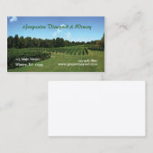 Carte de visite de vignoble (Devant / Derrière)