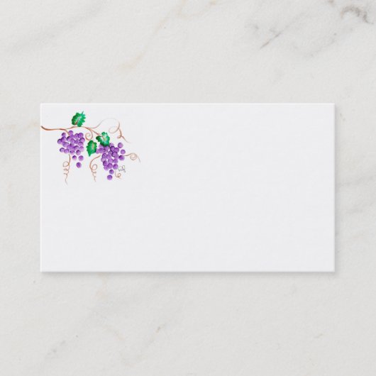 Carte de visite de vignoble de raisin (Devant)