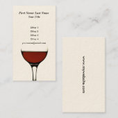 Carte de visite de vin (Devant / Derrière)