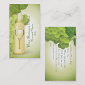 Carte de visite de vin blanc (Devant / Derrière)
