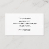 Carte de visite de vin de Berry rose (Dos)