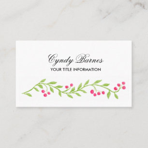 Carte de visite de vin de Berry rose