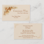 Carte de visite de vin fin (Devant / Derrière)