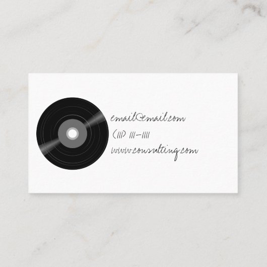 Carte de visite de vinyle (Dos)