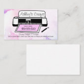 Carte de visite de vinyle artisanal - Silhouette C (Devant / Derrière)