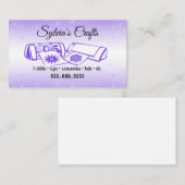 Carte de visite de vinyle de fabrication violet (Devant / Derrière)