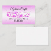 Carte de visite de vinyle de l'artisanat rose chau (Devant / Derrière)