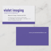 Carte de visite de violette de panneau de ligne de (Devant / Derrière)