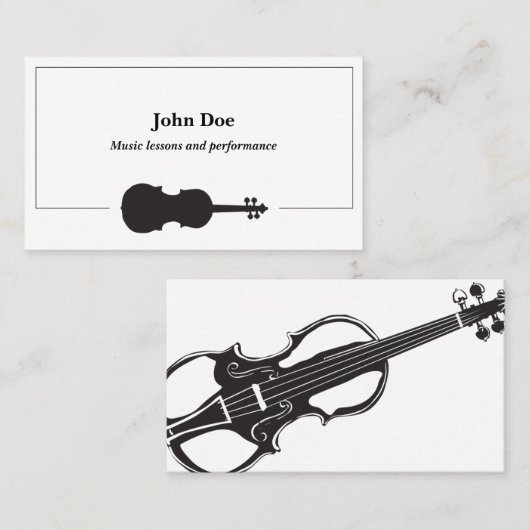 Carte de visite de violon (Devant / Derrière)