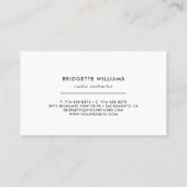 Carte de visite de violon aquarelle (Dos)