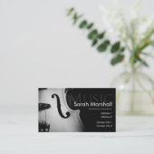 Carte de visite de violon élégant (Debout devant)