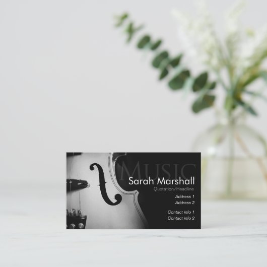 Carte de visite de violon élégant (Debout devant)
