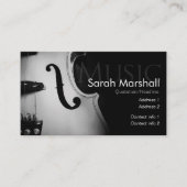 Carte de visite de violon élégant (Devant)