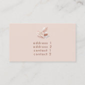 carte de visite de violon floral boho aquarelle (Dos)