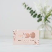 carte de visite de violon floral boho aquarelle (Debout devant)