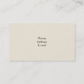 Carte de visite de violoniste (Dos)