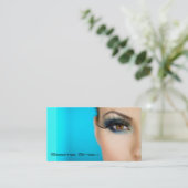 Carte De Visite De visage d'artiste de cosmétiques de maquillage (Debout devant)