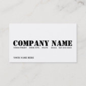 Carte de visite de vitesses (Dos)