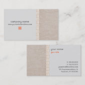 Carte de visite de voie naturelle (Devant / Derrière)