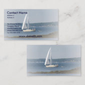 Carte de visite de voile d'océan (Devant / Derrière)