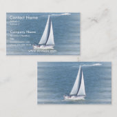 Carte de visite de voile d'océan (Devant / Derrière)