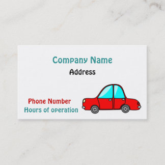 Carte de visite de voiture