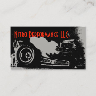 Carte de visite de voiture à moteur gonflé