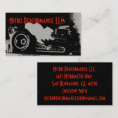 Carte de visite de voiture à moteur gonflé (Devant / Derrière)