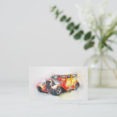 Carte de visite de voiture classique (Debout devant)