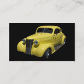 Carte de visite de voiture classique jaune (Dos)