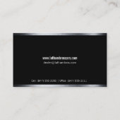 carte de visite de voiture de luxe noir élégant (Dos)