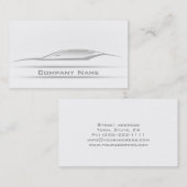 Carte de visite de voiture simple ligne gris (Devant / Derrière)