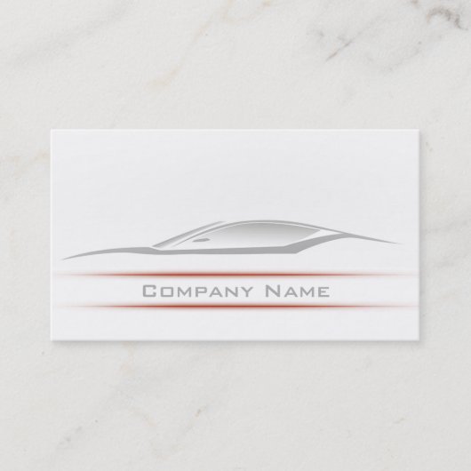 Carte de visite de voiture simple Rouge Maroon Lin (Devant)