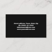 Carte de visite de voiture sport courbe gris (Dos)
