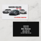 Carte de visite de voitures de vente automatique (Devant / Derrière)