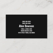 Carte de visite de voitures de vente automatique (Dos)