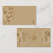 Carte de visite de voyage (Devant / Derrière)