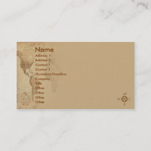Carte de visite de voyage