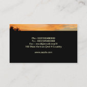 carte de visite de voyage avec la plage (Dos)