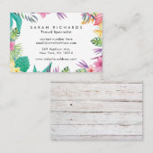 Carte de visite de voyage de plage Tropical person (Devant / Derrière)