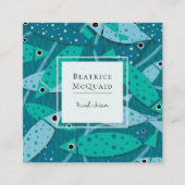 Carte de visite de voyage de poissons de natation  (Devant)