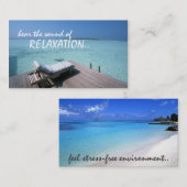 carte de visite de voyage de relaxation (Devant / Derrière)