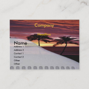 Carte de visite de voyage des Caraïbes