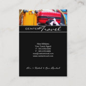 Carte de visite de voyage - valises colorées (Dos)