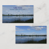 Carte de visite de vue de lac (Devant / Derrière)