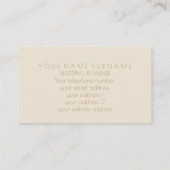 Carte de visite de wedding planner (Dos)