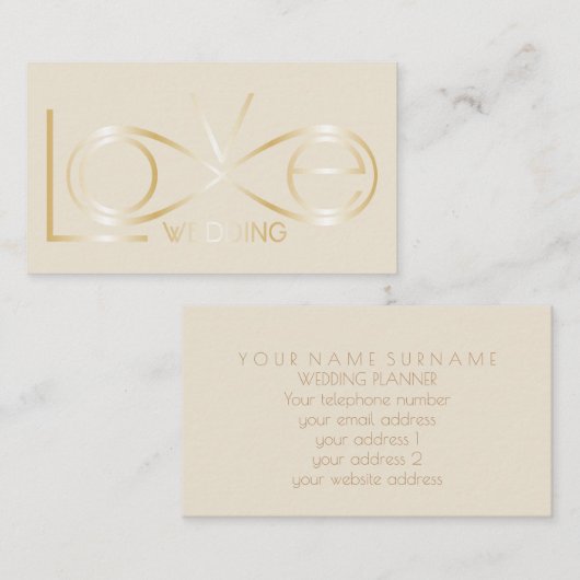 Carte de visite de wedding planner (Devant / Derrière)